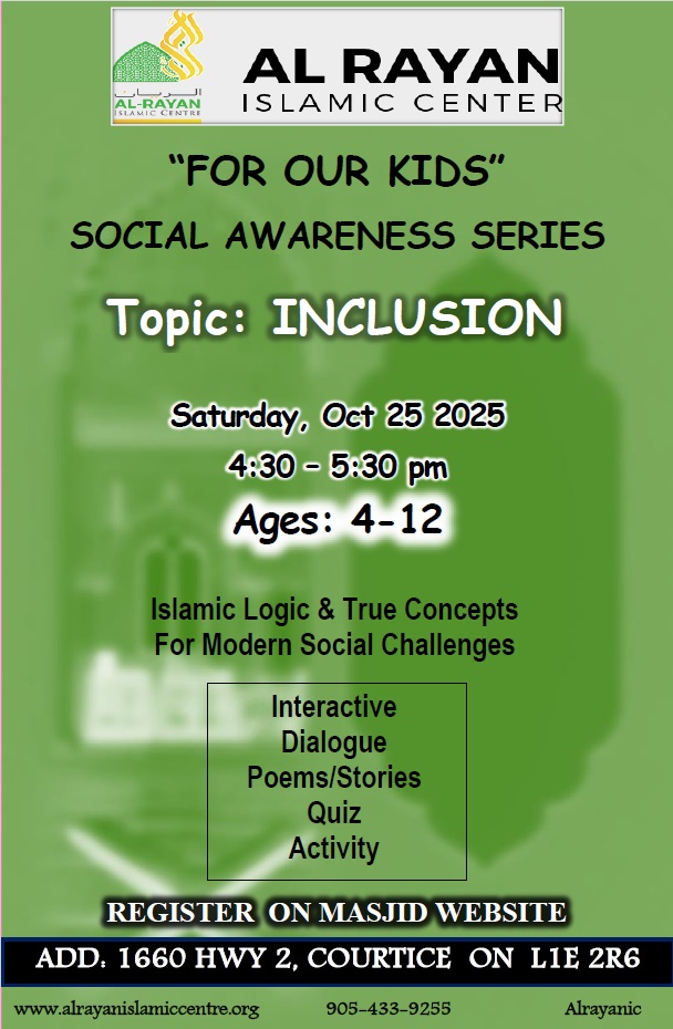 FOR OUR KIDS" SOCIAL AWARENESS SERIES